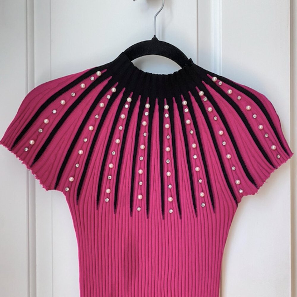 Unique Embellished Knit Top